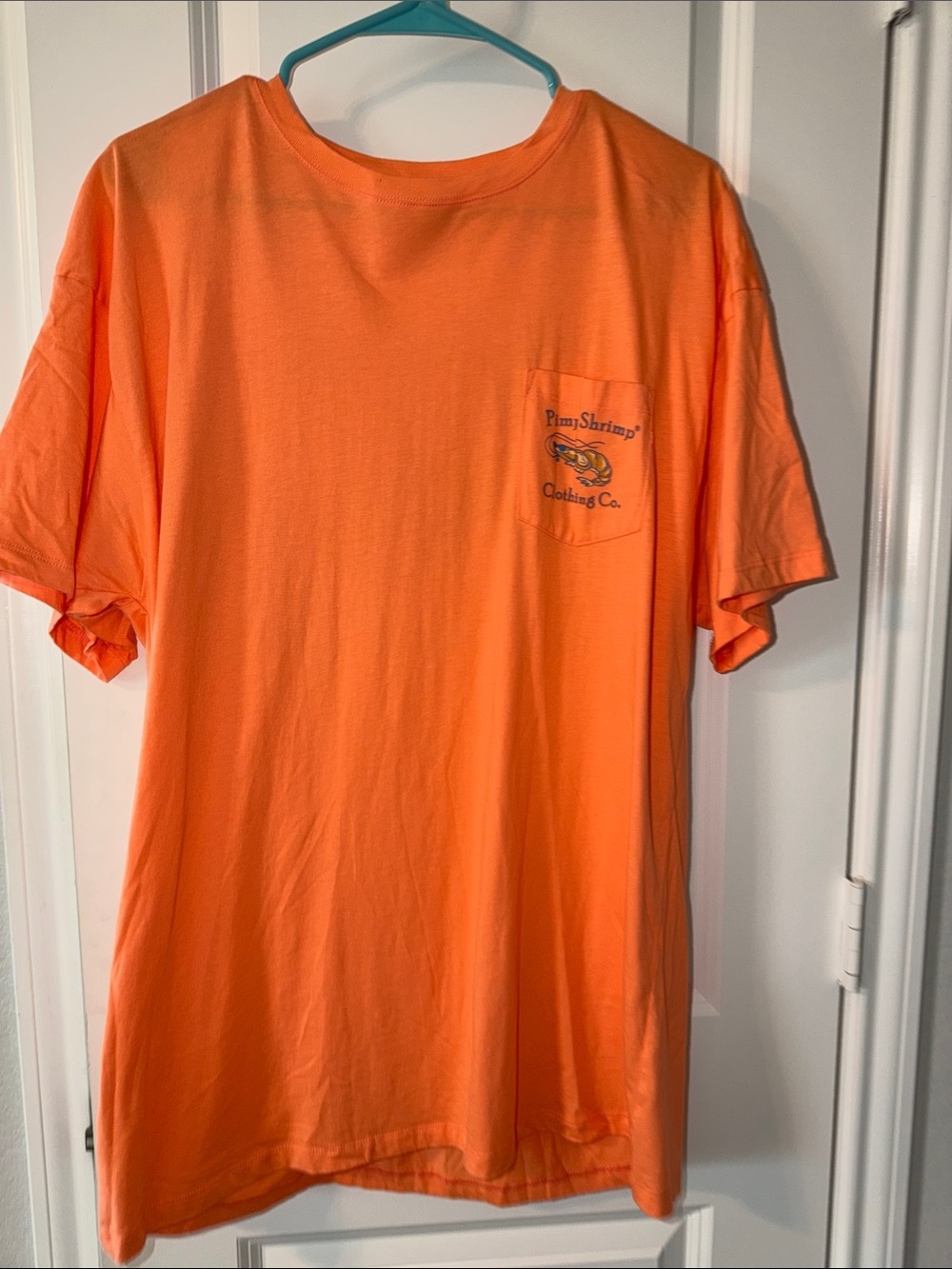 Short-Sleeve Pocket Tee in Bright Orange by